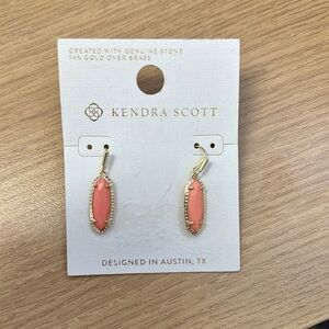 Kendra Scott genuine stone 14k gold over brass- new